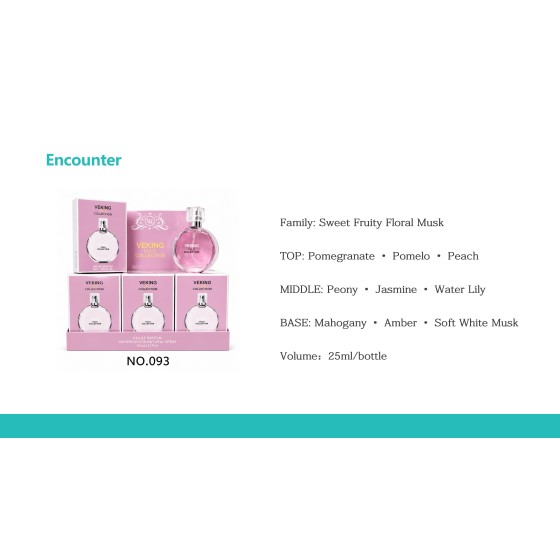 Veking Colo Encounter Women Perfume 25ml, Sweet Fruity Floral Musk Long‑Lasting Eau De Parfum Spray